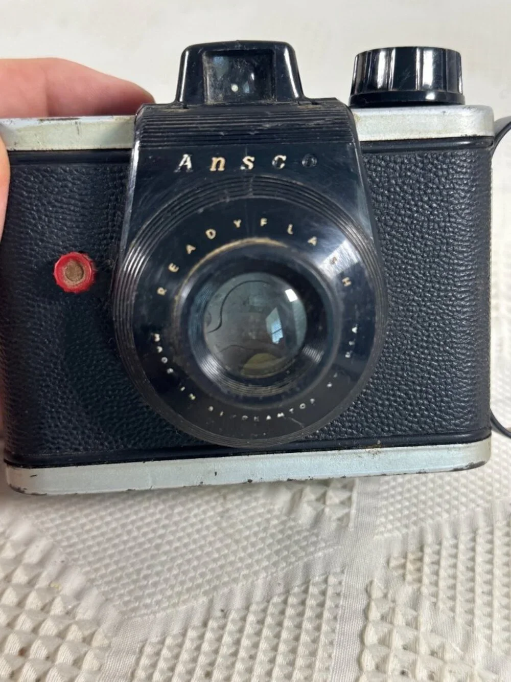 Vintage Ansco Readyflash 620 Film Camera Black 1950s Collectible Photography